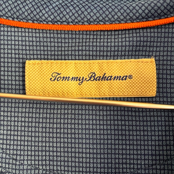 Tommy Bahama Men’s Polo Shirt Blue Patterned Modal Blend Short Sleeve Size XL - Picture 2 of 7